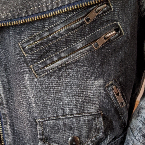 Truth + Pride Black Denim Moto Vest - Picture 4 of 9